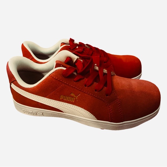 Puma Safety Women's Iconic Low Composite Toe Red White Sz 9.5 NIB - Picture 1 of 10